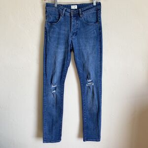 Industrie‎ Australia Mens 30x31 Skinny Stretch Distressed Blue Denim Jeans